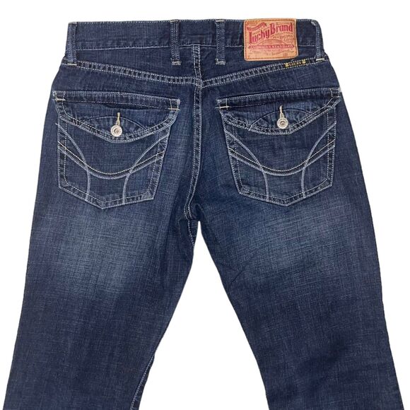 Lucky Brand Bootcut Western Boho Jeans Womens Size 29 Mid Rise Medium Blue Wash - Picture 4 of 14